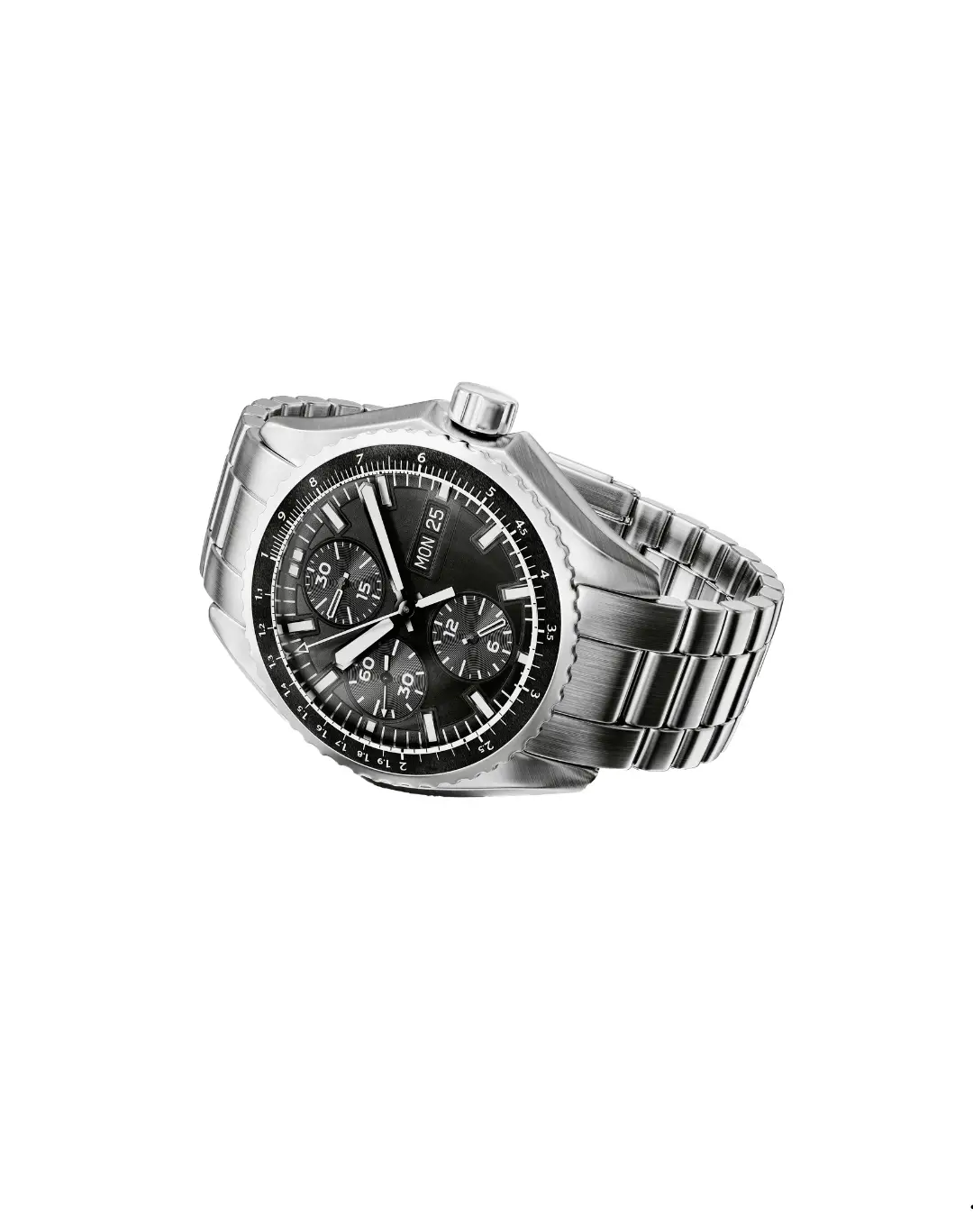 CrownTime Steel Chrono