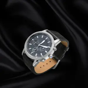 CrownTime Classic Leather Chronograph