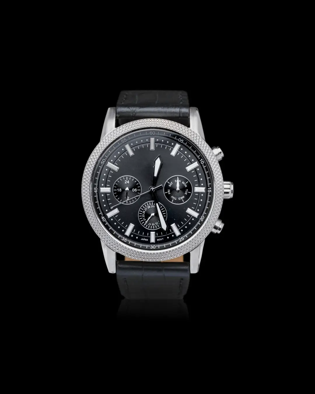 Premium Black Chronograph Watch